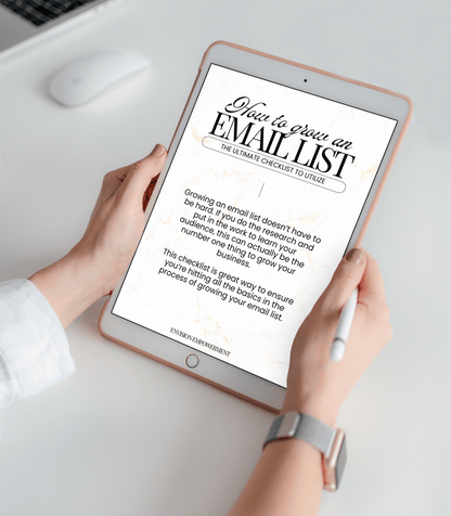 How To Grow An Email List | FREE Digital Checklist